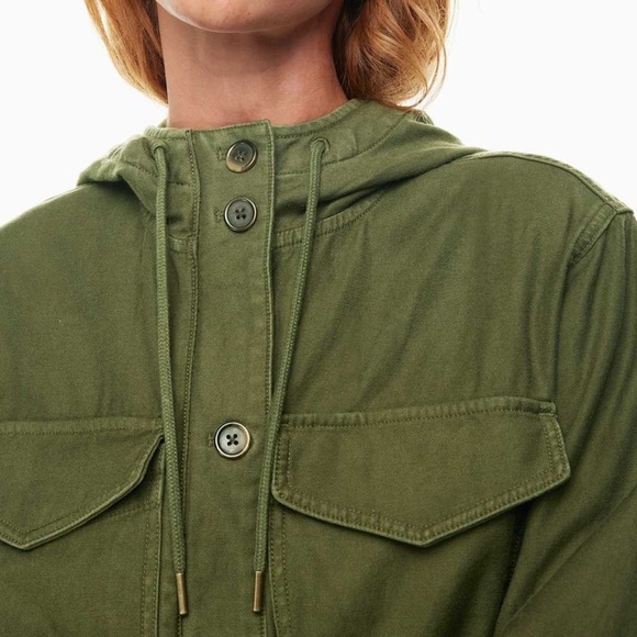 Aritzia Sunday Best Ranger Hooded Jacket In Olive Green  Size Small Utility - Picture 4 of 16